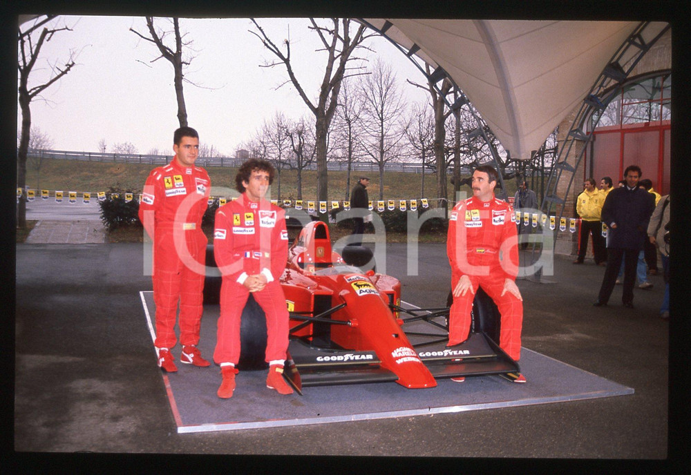 35mm vintage slide* 1990 FIORANO Nigel MANSELL e Alain PROST - FERRARI 641 F1 7