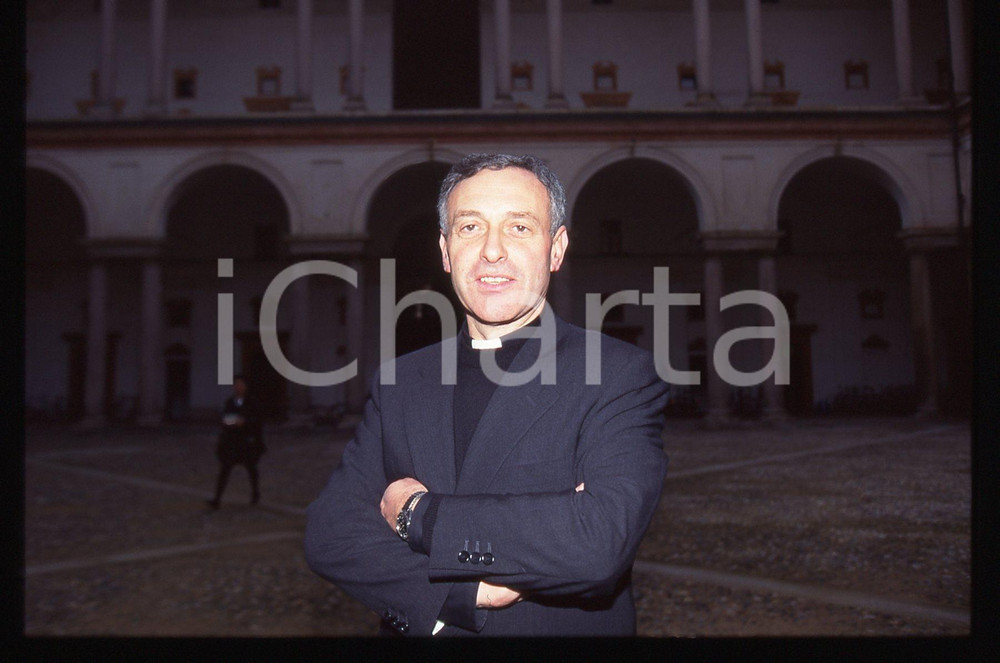 35mm vintage slide* 1995 ca COSTUME Padre Alberto MAGGI - Ritratto del teologo 4