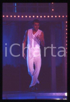 Giovanni SCIALPI - TV Show Italian singer 1990 ca * 35 mm vintage slide 14