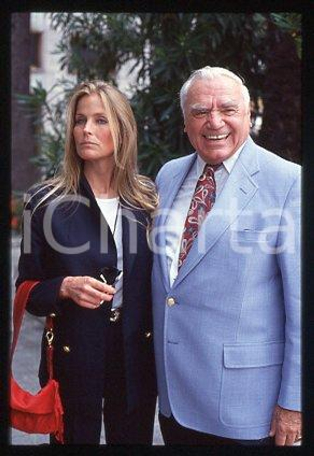 35mm vintage slide* 1999 ca ITALY Ernest BORGNINE and Bo DEREK (74)