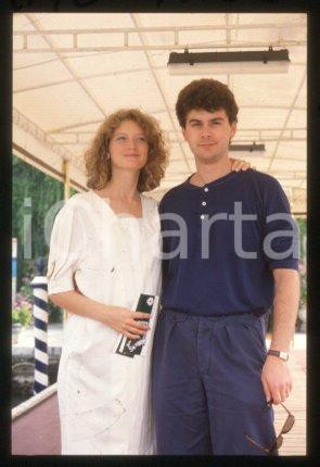 35mm vintage slide* 1990 ca VENICE actress Sophie WARD, husband Paul HOBSON (24)