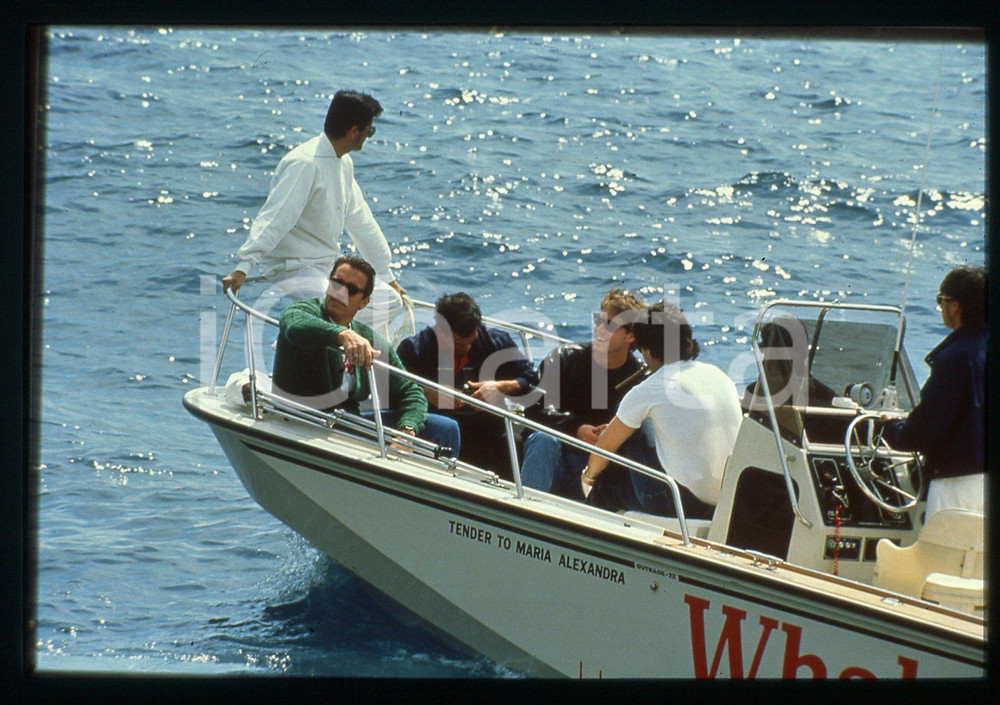 35mm vintage slide* 1991 CANNES - Arnold SCHWARZENEGGER paparazzato in barca 16