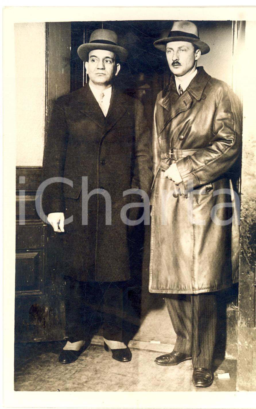 Fotografia d epoca originale 1930 ca NEW YORK USA Gioielliere Sidney PECORA e Arciduca Leopoldo D AUSTRIA 1