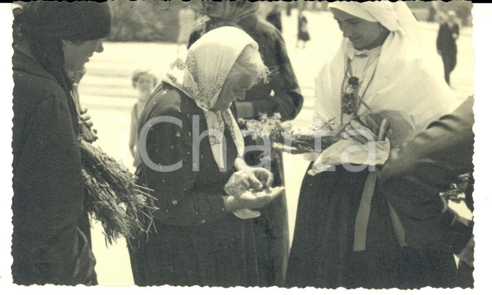 Fotografia d'epoca originale 1940 TRIESTE Anziana con giovani donne in costume tradizionale *Foto FP 1