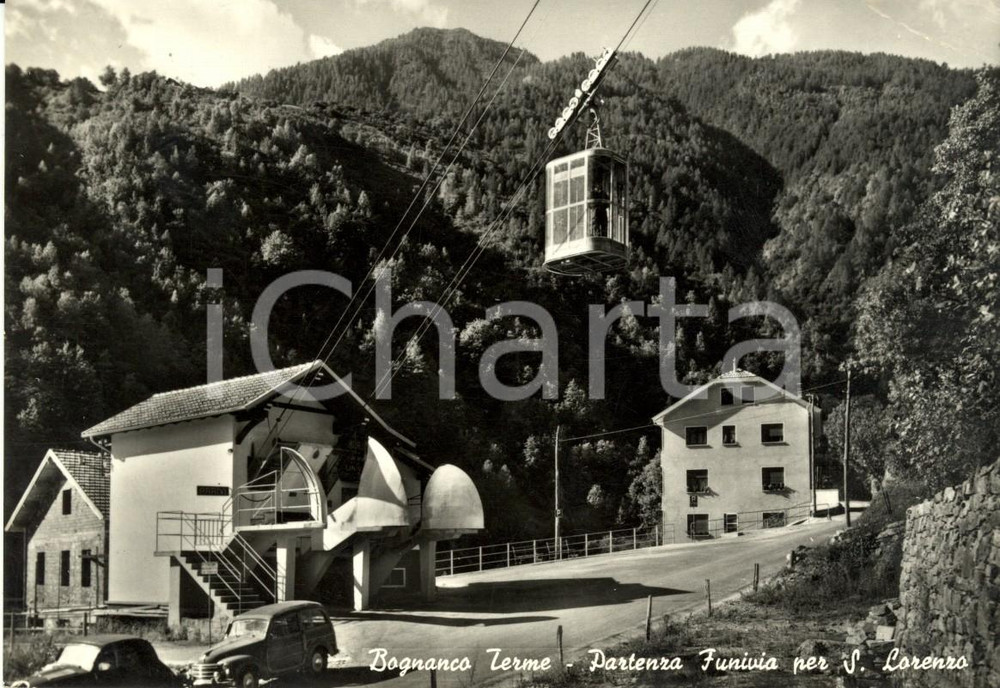 Cartolina originale da collezione 1966 BOGNANCO VB Partenza funivia per SAN LORENZO Cartolina postale FG VG 1
