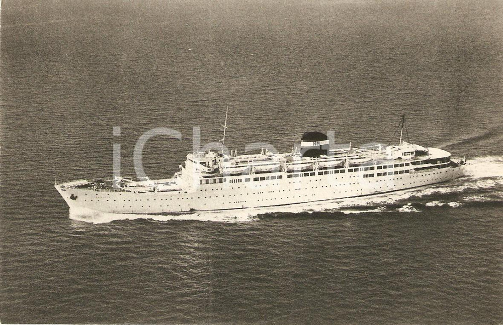 Cartolina originale da collezione 1955 ca FRANCE Compagnie de Navigation Mixte CNM Paquebot KAIROUAN *Cartolina FG 1