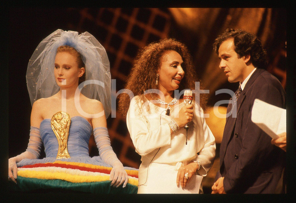 35mm vintage slide* 1990 MILANO Michel PLATINI Lara SAINT PAUL Galà ITALIA '90 3