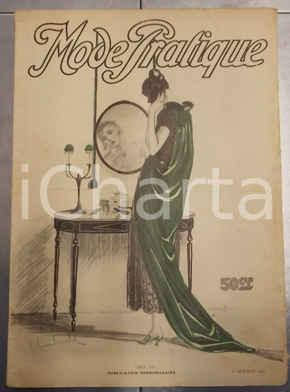 Giornale, rivista storica Octobre 1921 PARIS MODE PRATIQUE Journal femme et maison n°41 Jupes à la mode 1
