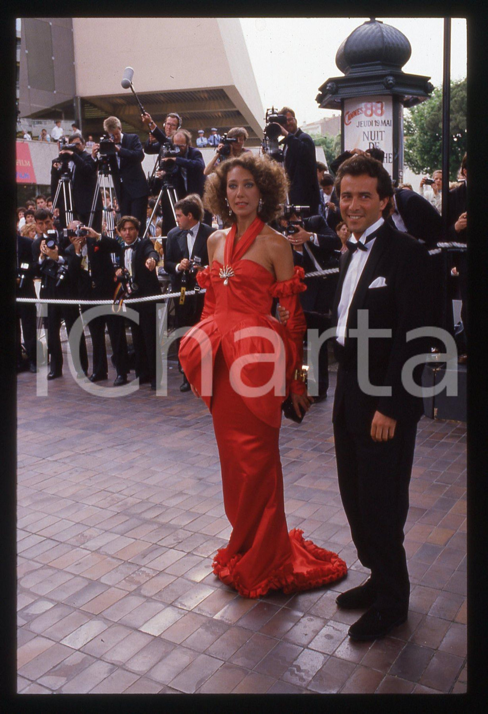 35mm vintage slide* 1988 CANNES Marisa BERENSON Bernard MONTIEL (3)