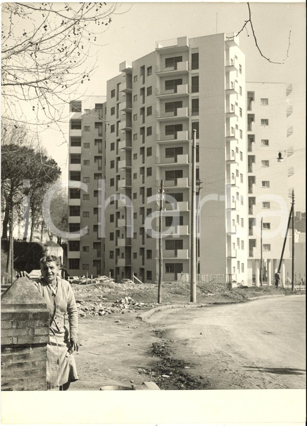 1955 ca NAPOLI FUORIGROTTA Veduta del VILLAGGIO LAURO in costruzione *Foto 13x18