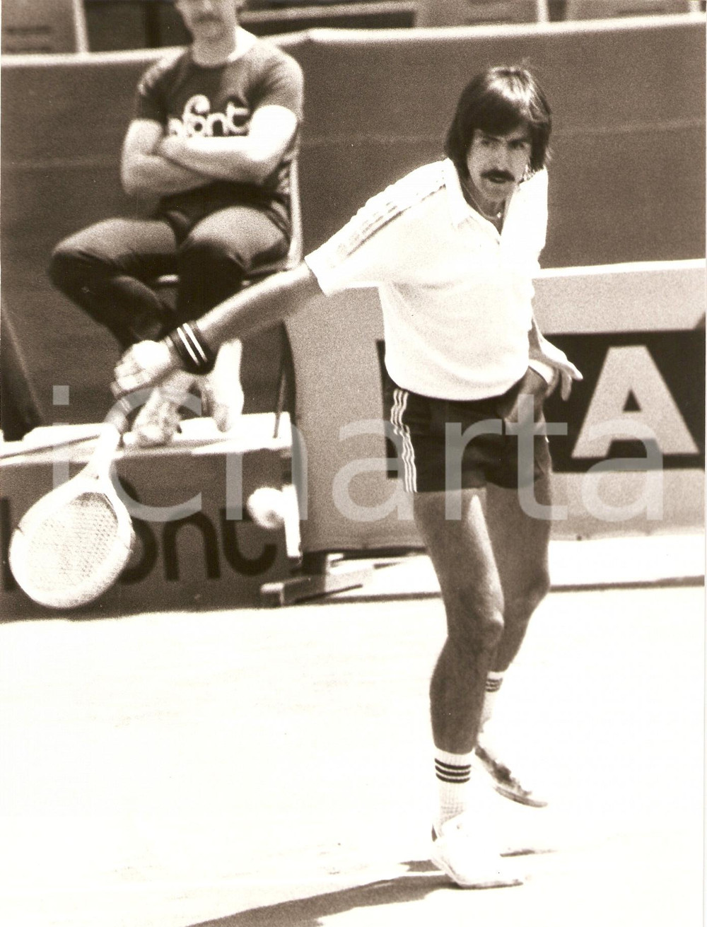 Fotografia d epoca originale 1981 INTERNAZIONALI DI ROMA Tennis Raul RAMIREZ durante un incontro Fotografia 1