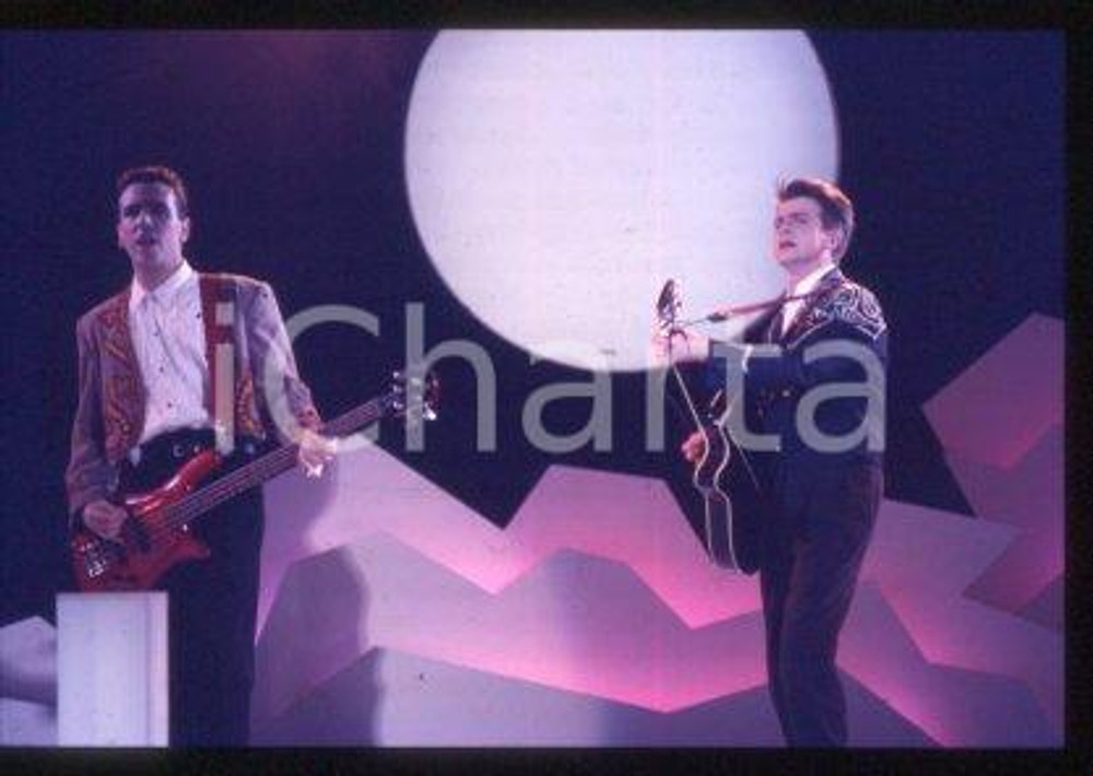 35mm vintage slide* 1987 ca MUSIC Australian rock band CROWDED HOUSE (2)