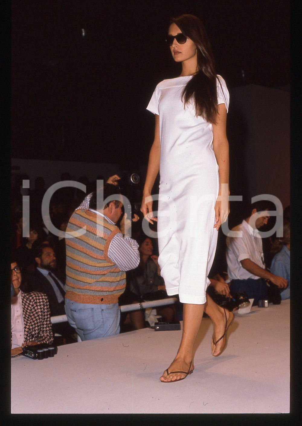 35mm vintage slide* 1990 ca MILANO Alberta FERRETTI Sfilata (17)