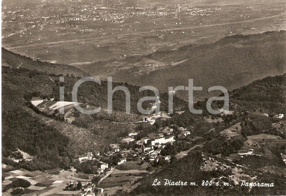 Cartolina originale da collezione 1958 PISTOIA Frazione LE PIASTRE Panorama Cartolina FG VG 1