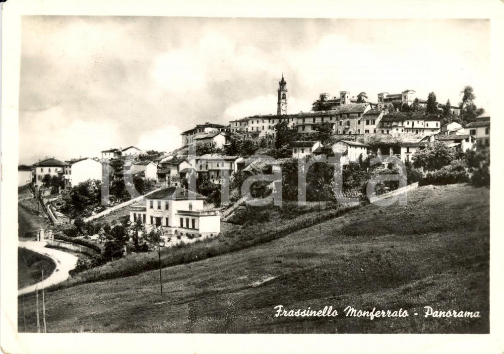 Cartolina originale da collezione 1951 FRASSINELLO MONFERRATO (AL) Panorama del paese *Cartolina postale FG VG 1