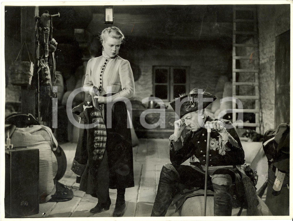 Fotografia d epoca originale 1942 GERMANIA Cinema Kristine SODERBAUM Otto GEBUHR Der groÃŸe KÃ¶nig Foto scena 1