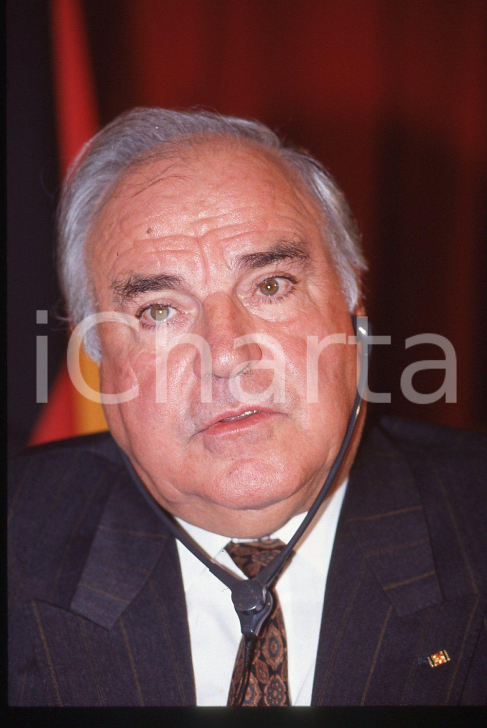 35mm vintage slide* 1992 FIRENZE Helmut KOHL ritratto cancelliere tedesco CDU 18