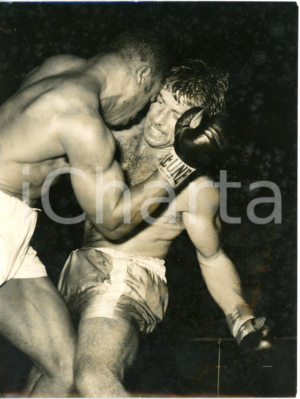 1960 MILANO San Siro - BOXE - Giacomo BOZZANO vs. Bert WHITEHURST *Foto 18x24 cm