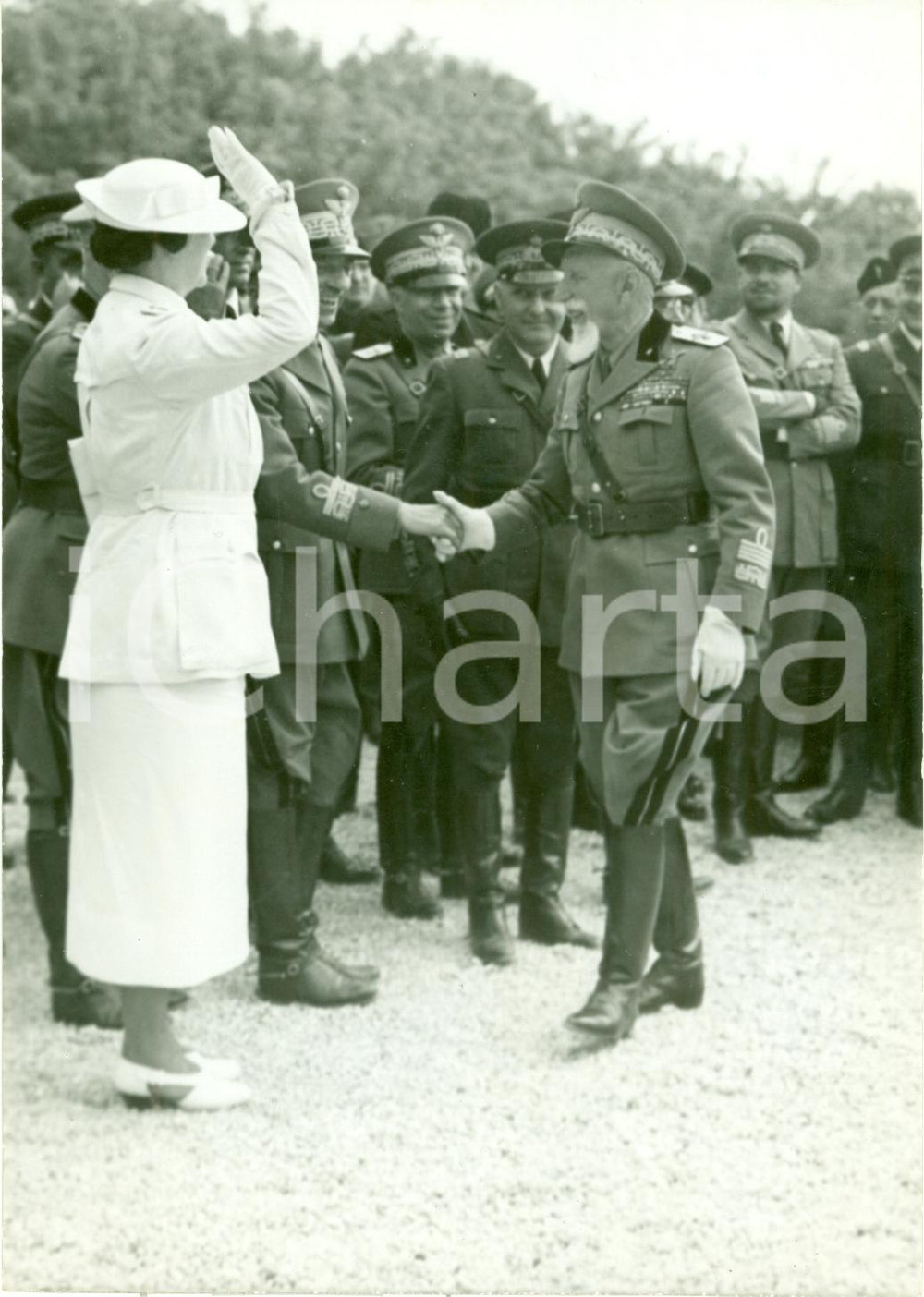 Fotografia d epoca originale 1938 MONTELLO TV Emilio DE BONO celebrazioni battaglia PIAVE Francesco BARACCA 1