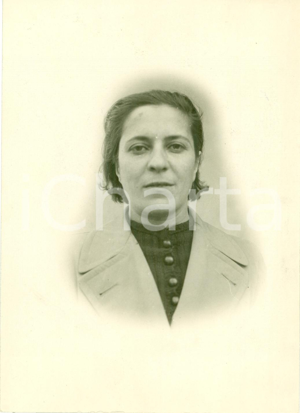 Fotografia d epoca originale 1935 GENOVA STURLA Levatrice Maria MONEGATTO partecipa a Lotteria TRIPOLI Foto 1