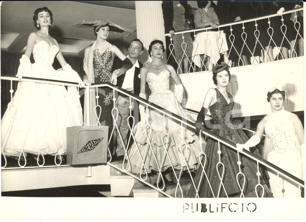 1955 ca NAPOLI MODA Teatro S. Ferdinando - Emilio SCHUBERT presenta collezione 