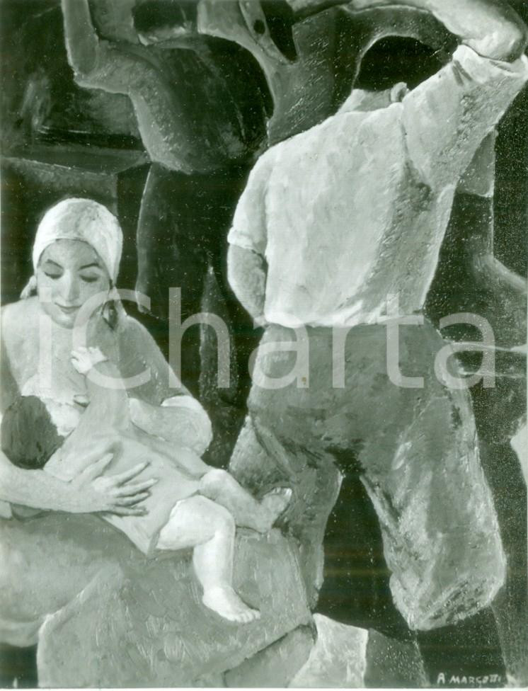 Fotografia d epoca originale 1935 IMOLA BO Pittore MARCOTTI Concorso per Alessandro MUSSOLINI Fotografia 1