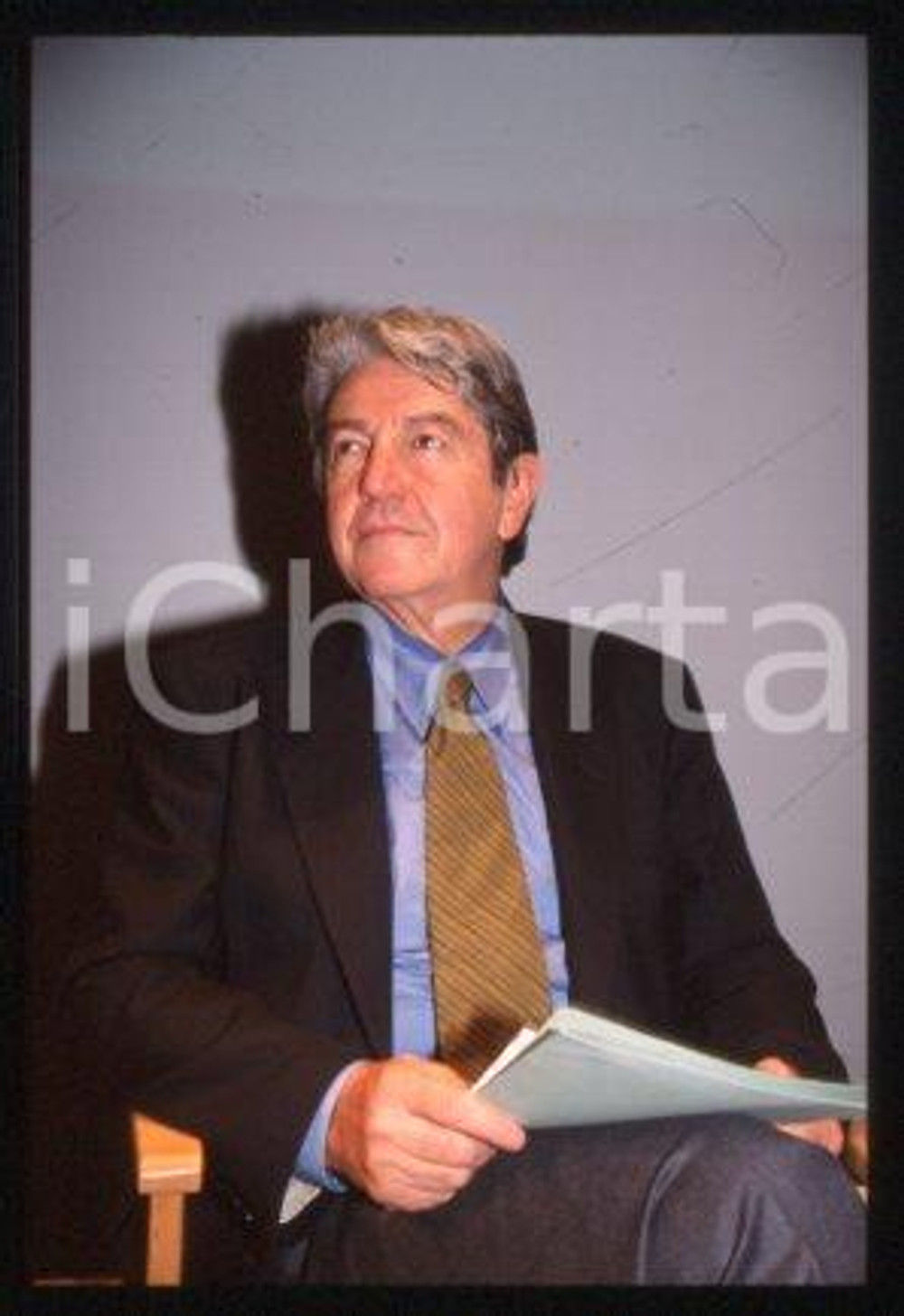 35mm vintage slide* 1990 ca ITALY Portrait of politician Massimo TEODORI (10)