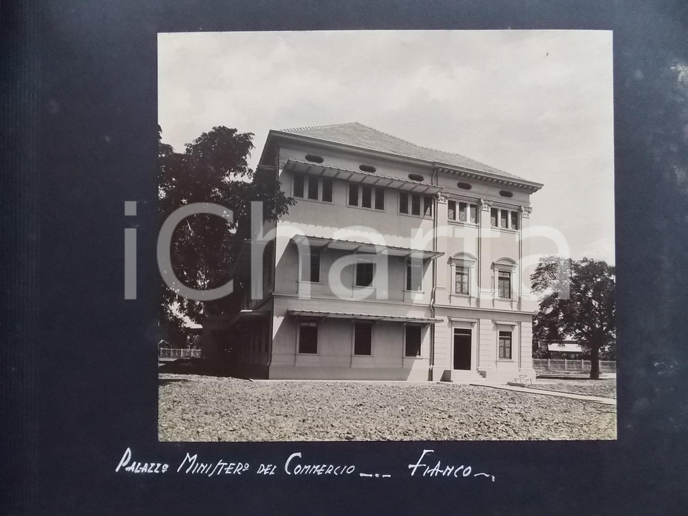 Fotografia d epoca originale 1920 ca BANGKOK Palazzo del Ministero del Commercio  Fianco Foto 43x30 1