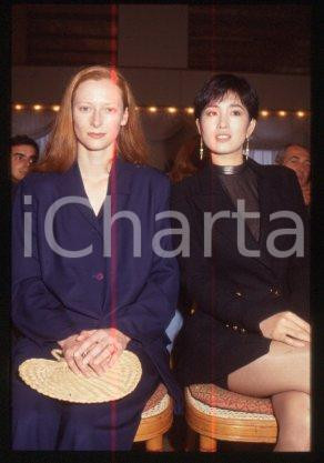 35mm vintage slide* 1992 ca CINEMA British actress Tilda SWINTON & Gong LI (84)