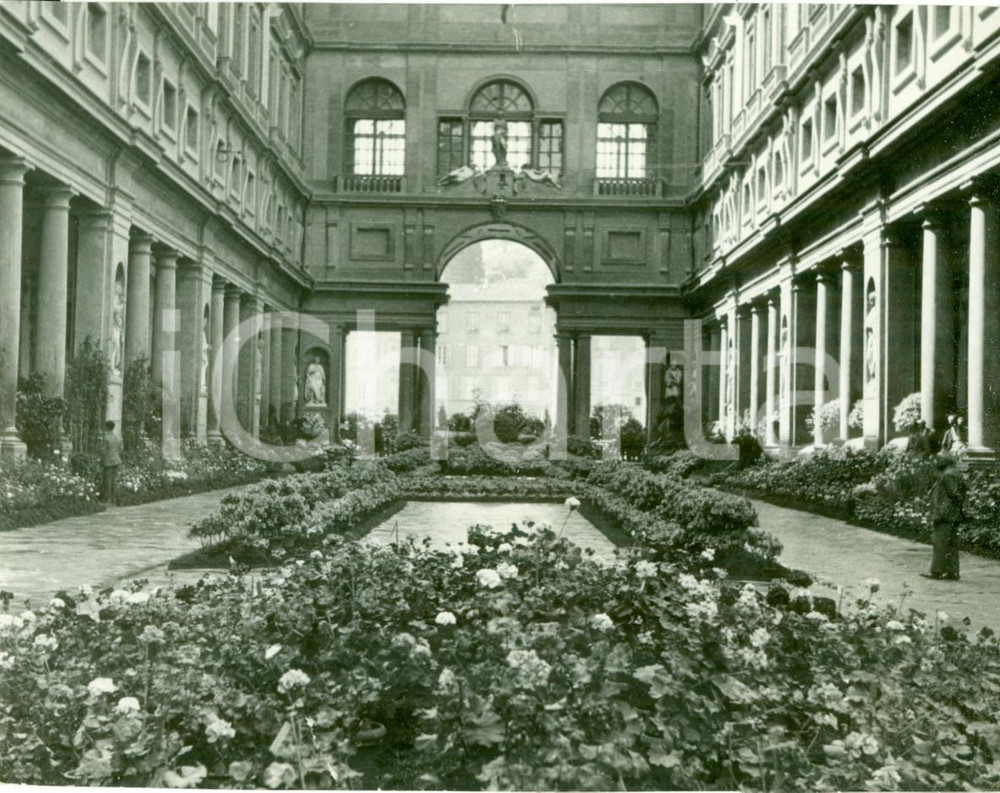 Fotografia d epoca originale 1938 FIRENZE Loggiato UFFIZI Fiera toscana di piante e fiori Foto ANIMATA 1
