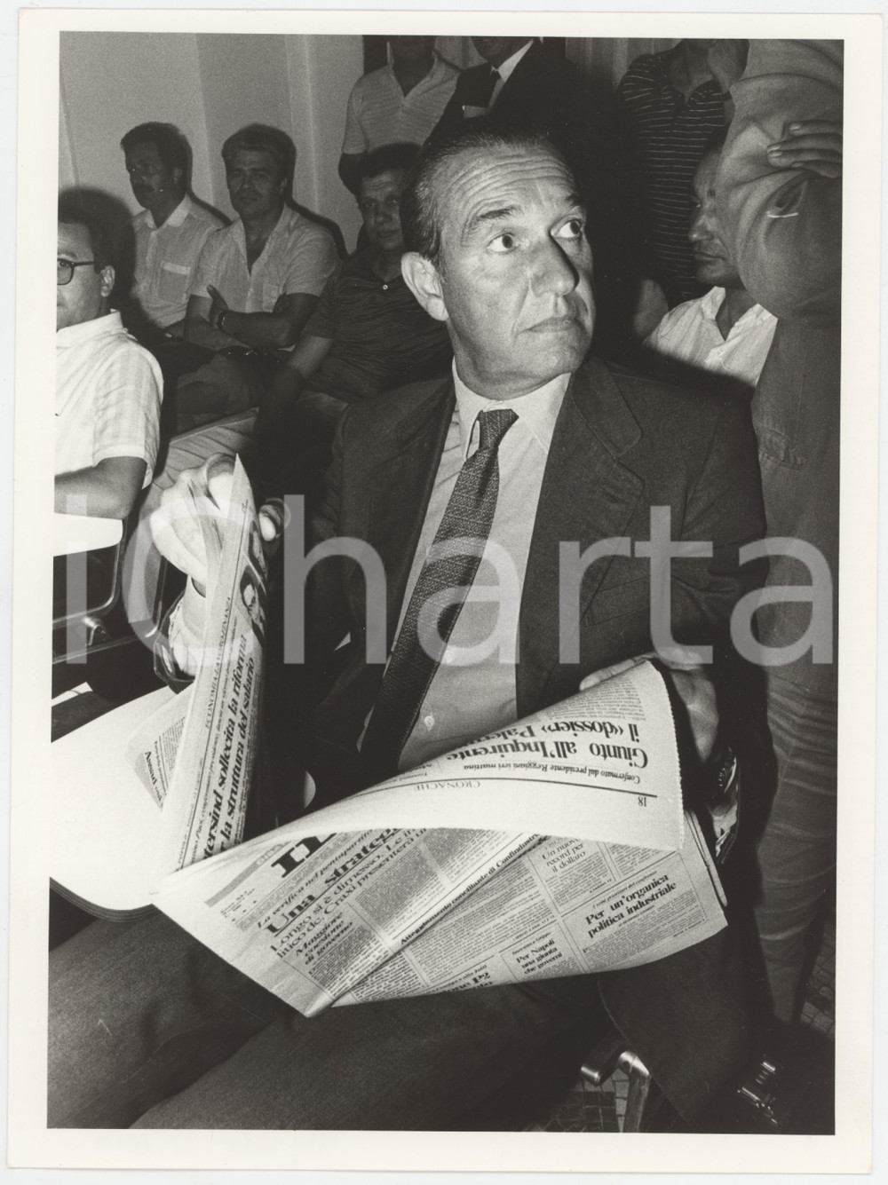 Fotografia d epoca originale 1985 ca DEMOCRAZIA CRISTIANA Alfredo DIANA Politico DC Foto 18x24 cm 1 1