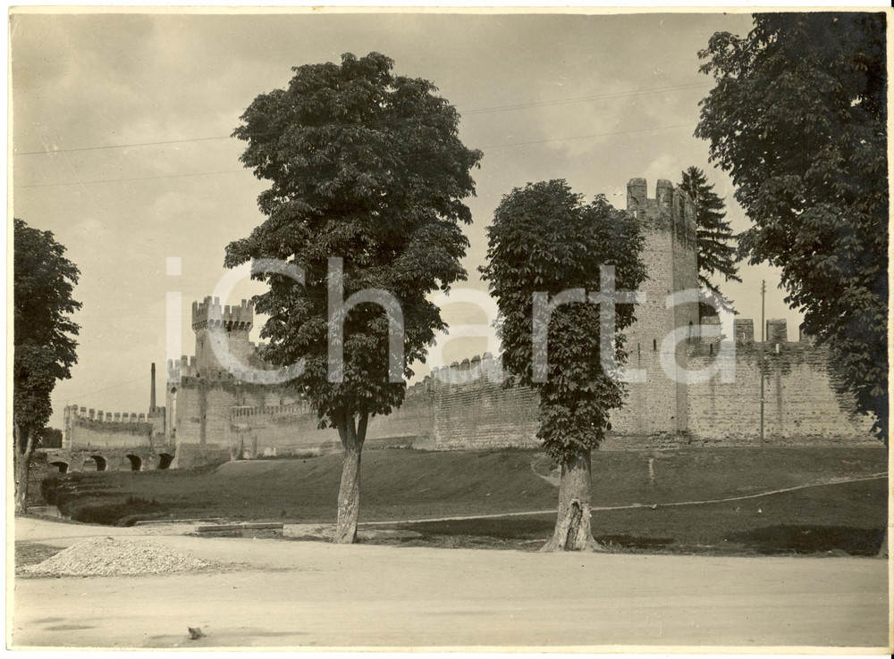 Fotografia d epoca originale 1939 MONTAGNANA PD Il castello dei CARRARESI Vera fotografia 1