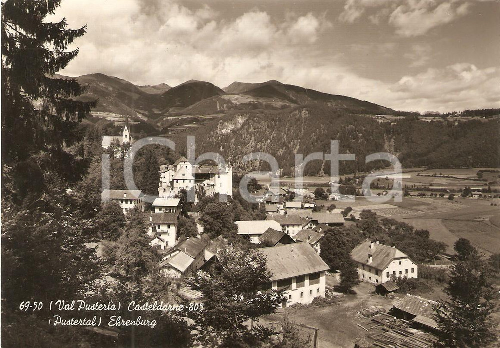 1957 CASTELDARNE (BZ) Panorama del paese - Val Pusteria *Cartolina FG VG