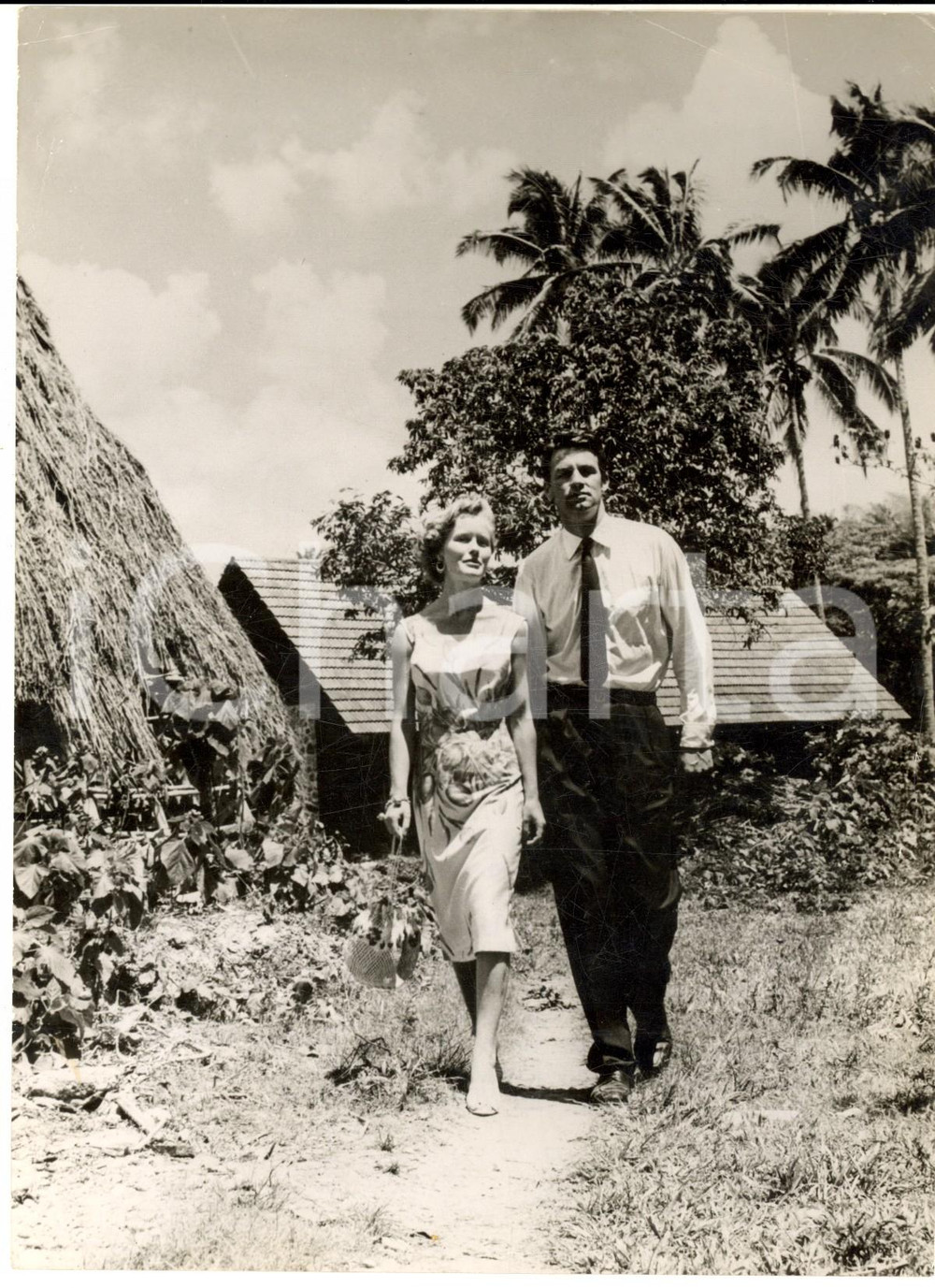 Fotografia d epoca originale 1958 JAMAICA Film The passionate summer Virginia McKENNA Bill TRAVERS Photo 1