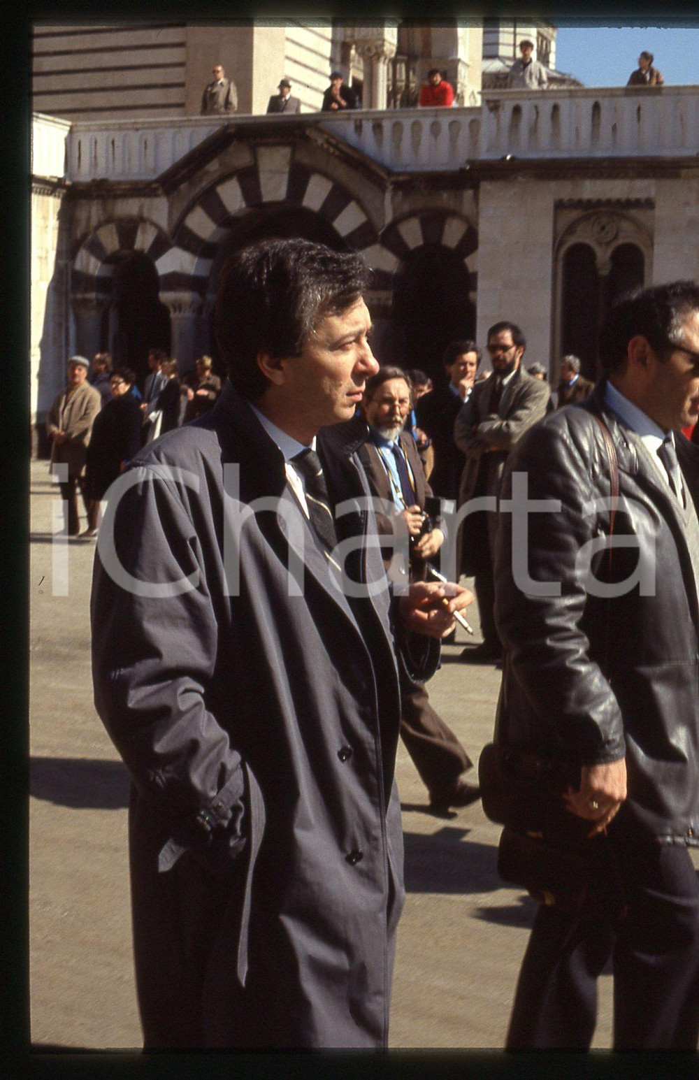 35mm vintage slide* 1986 MILANO Nino SINDONA al funerale di Michele SINDONA (7)