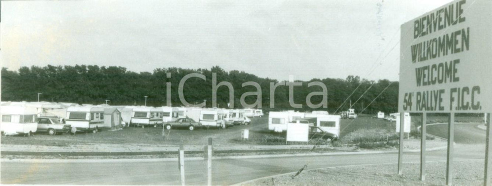 Fotografia d epoca originale 1993 UNGERSHEIM FRANCE Rally internazionale di camping caravan Fotografia 1