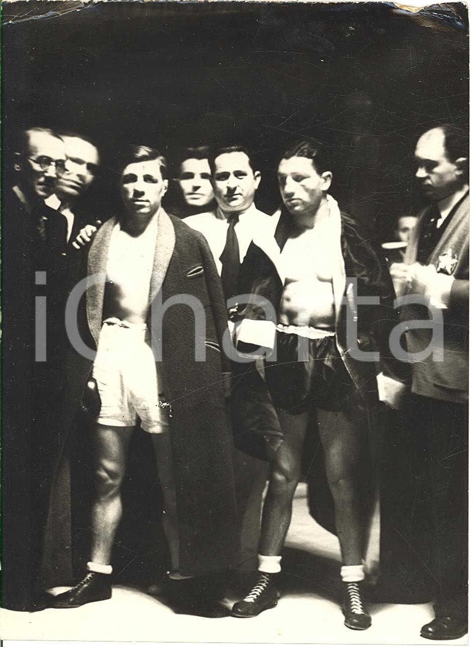 Fotografia d'epoca originale 1936 MILANO Match Cleto LOCATELLI vs Fernand VIEZ 1
