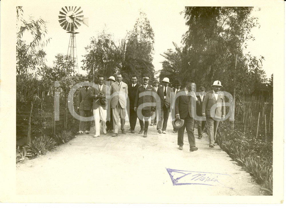 Fotografia d epoca originale 1930 ca BENGASI Libia Festa GRANO  Domenico SICILIANI Istituto Agrario Foto 1