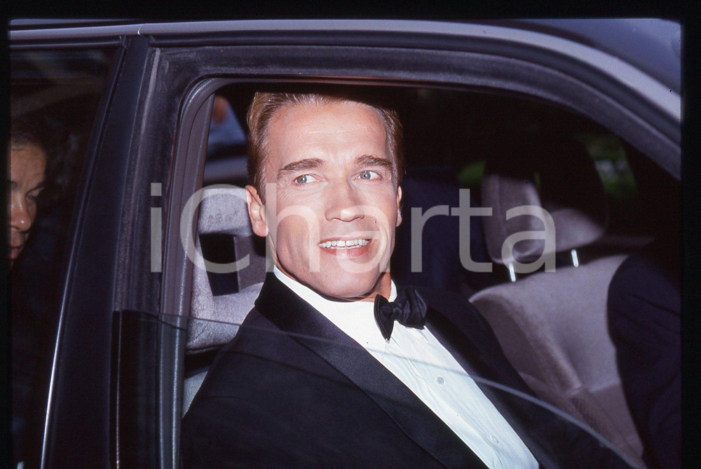 35mm vintage slide* 1992 MILANO Arnold SCHWARZENEGGER  NOTTE dei TELEGATTI 11