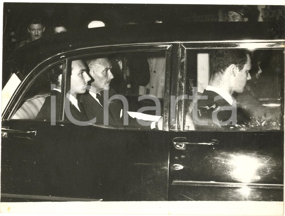 1960 GOLFE-JUAN (F) Arrivo della salma di Aly AGA KHAN ^Fotografia 24x18 cm