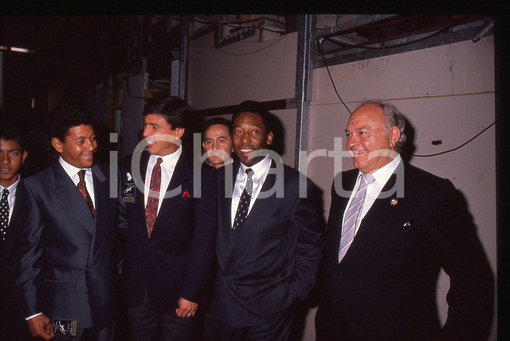 35mm vintage slide* 1990 MILANO PELÉ Alfredo DI STEFANO al Galà di ITALIA '90 7