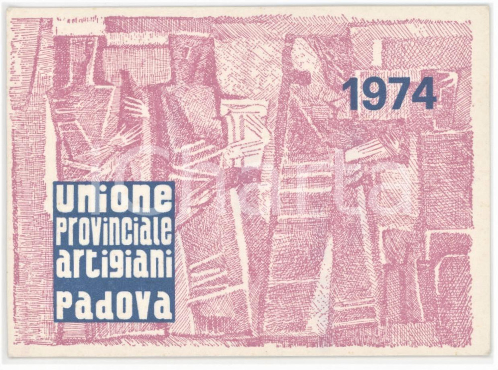 1974 CASALE DI SCODOSIA Unione artigiani di Padova - Tessera di una sarta Tessera d'epoca. GOOD/buono  Formato: 10x7 cm originale e autentica 1