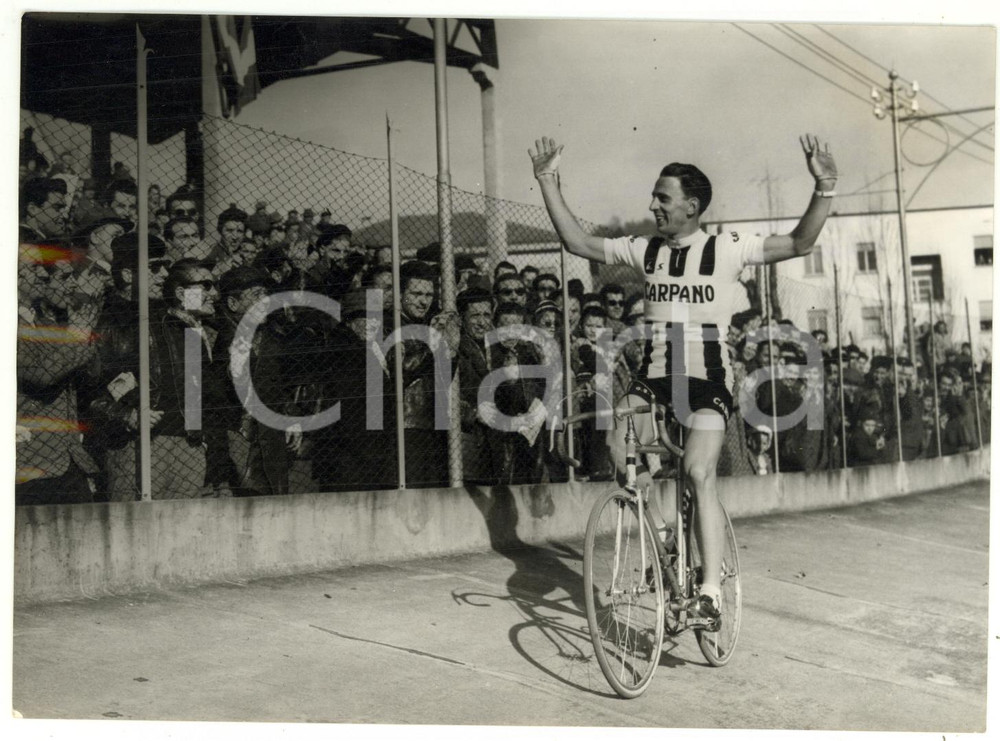 1958 CICLISMO MILANO-TORINO Agostino COLETTO vincitore della corsa *Foto 18x13