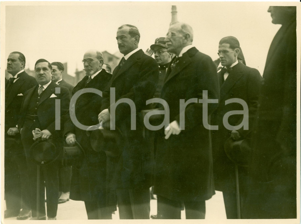 Fotografia d'epoca originale 1928 ROMA Pedro MANINI RIOS e missione URUGUAY al Milite Ignoto *Fotografia 1