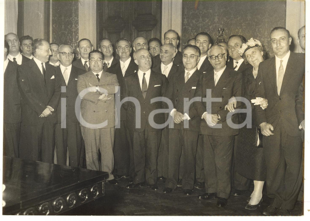 1958 ROMA Viminale - Amintore FANFANI con i nuovi sottosegretari di Stato *Foto