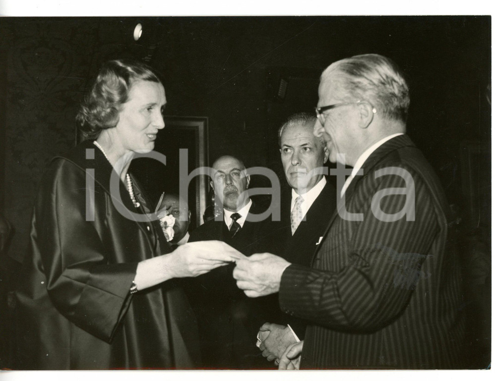 1959 ROMA Accademia SAN LUCA - Giovanni GRONCHI con la figlia di Ugo BERNASCONI