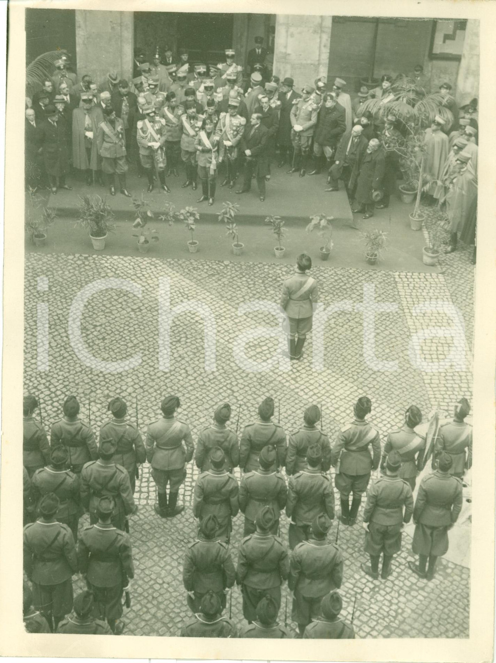Fotografia d epoca originale 1931 ROMA Pietro GAZZERA inaugura corso allievi ufficiali MILIZIA UNIVERSITARIA 1