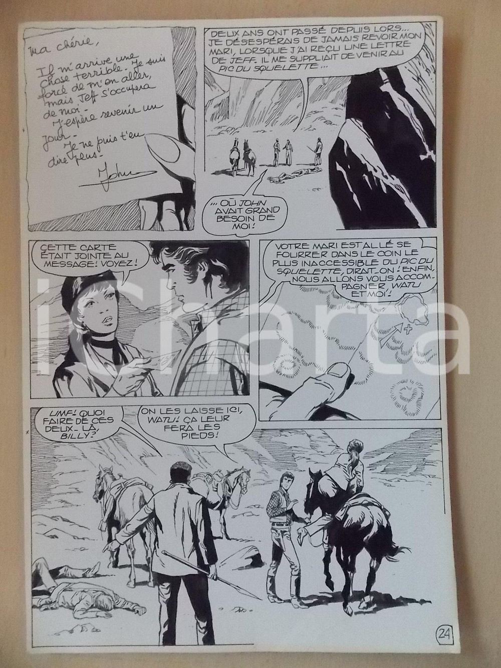 Opera d’arte autentica 1990 BILLY BOYD Ep.5 Luciano BERNASCONI Mappa del tesoro Tavola originale LUBE 1