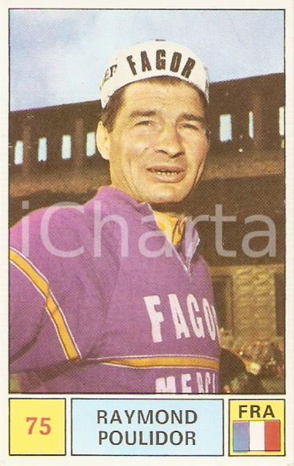 Oggetto da collezione cartaceo PANINI - SPRINT 1971 Figurina valida Raymond POULIDOR n. 75 Ciclismo FAGOR 1
