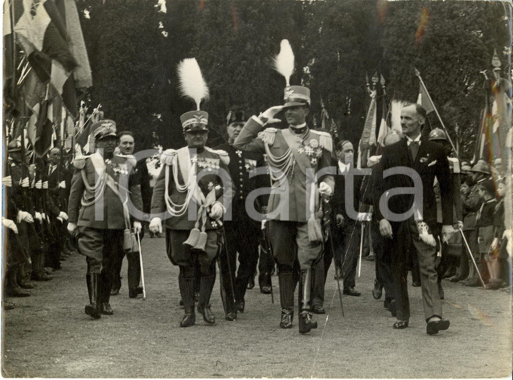 Fotografia d epoca originale 1933 BRESCIA Principe UMBERTO II inaugura Ossario dei Caduti Foto DANNEGGIATA 1